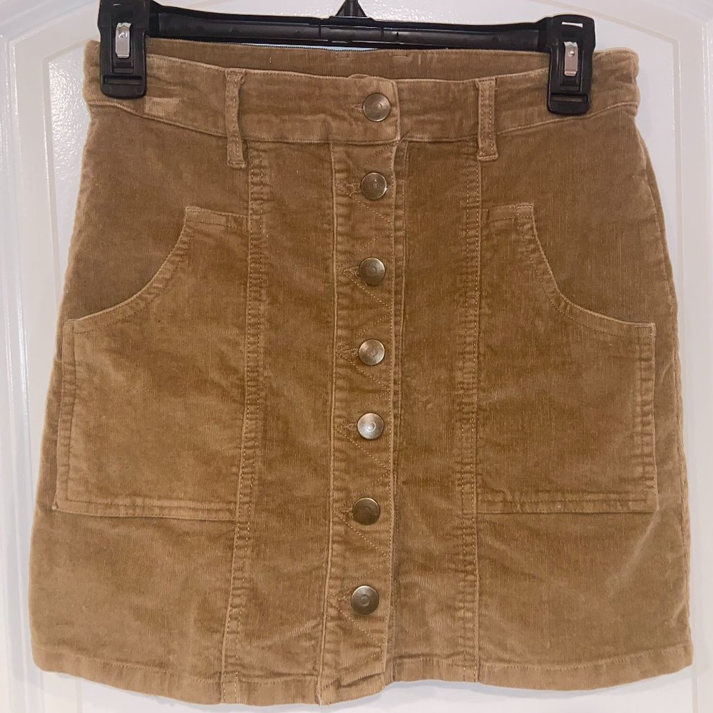 Altar'd State Buttoned Corduroy Skirt size SMALL